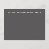 Foto Taufe Save the Date Baby minimalistisch Ankündigungspostkarte (Rückseite)