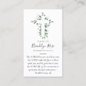 Foto-Taufkarte Telefonnummerkarte (Rückseite)