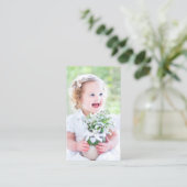 Foto-Taufkarte Telefonnummerkarte (Stehend Vorderseite)