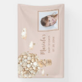 Foto Teddy Bärenballons Babydusche Personalisiert Banner (Vertikal)