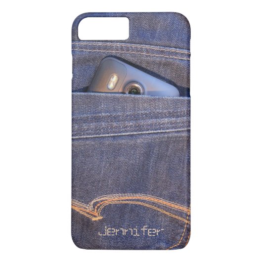 Foto Telefon in Demojeans Taschenname Monogramm Case-Mate iPhone Hülle (Rückseite)