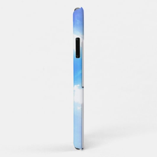 Foto Template Blue Marble Pink Hue Monogram Case-Mate iPhone Hülle (Hinten/Rechts)