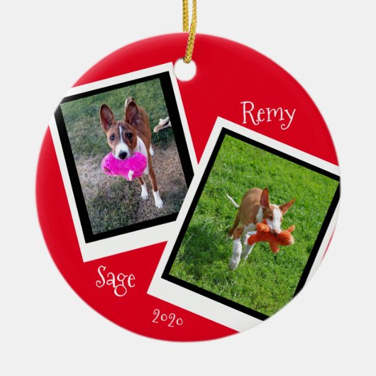 Foto-Template für Heimtiere-Hunde Keramik Ornament (Vorne)