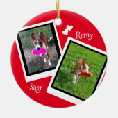 Foto-Template für Heimtiere-Hunde Keramik Ornament (Hinten)