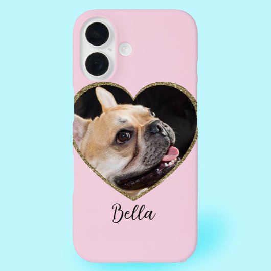 Foto Template Glitzer Herz mit Pet-Individuelle Na Case-Mate iPhone Hülle
