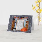 Foto Template Happy Halloween Karte (Gelbe Blume)