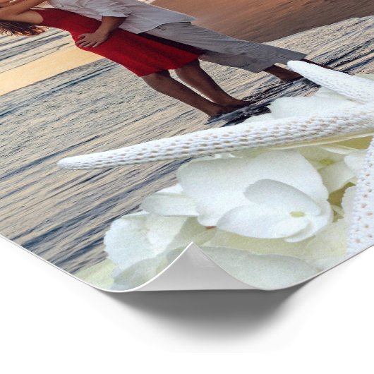 Foto Template Starfish Hochzeitplakat Poster (Ecke)