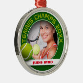 Foto | Tennismeister 20XX Ornament Aus Metall (Rechts)