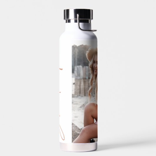 Foto terracotta Abschluss Drehbuch modern elegant Trinkflasche (Links)