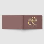 Foto Terracotta Elegant Wedding Gold Gästebuch (Voll)