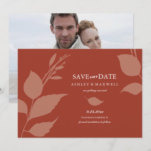 Foto Terracotta Save The Date (Vorne/Hinten)