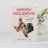 Foto Texas Moving Ankündigung glückliche Ferien (Stehend Vorderseite)