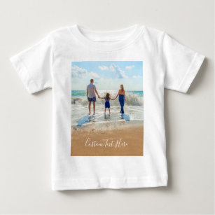 Foto Text Baby T - Shirt - Ihr eigenes Design 