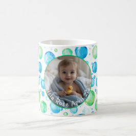 Foto & Text, Blau, Grün, Weiß, Foto C557 Baby Kaffeetasse