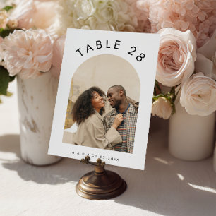 Foto Text Boho Minimal Minimalistische Hochzeit Tischnummer