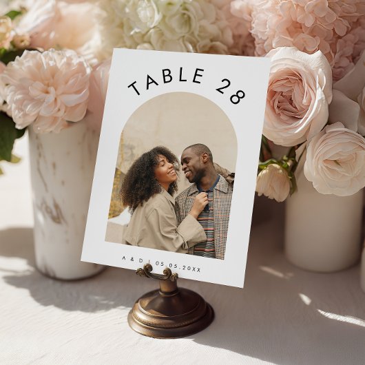 Foto Text Boho Minimal Minimalistische Hochzeit Tischnummer
