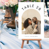 Foto Text Boho Minimal Minimalistische Hochzeit Tischnummer