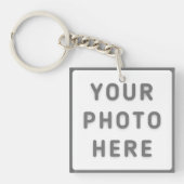 Foto Text Doppelseitige Visitenkarte Platz Schlüsselanhänger (Vorderseite)