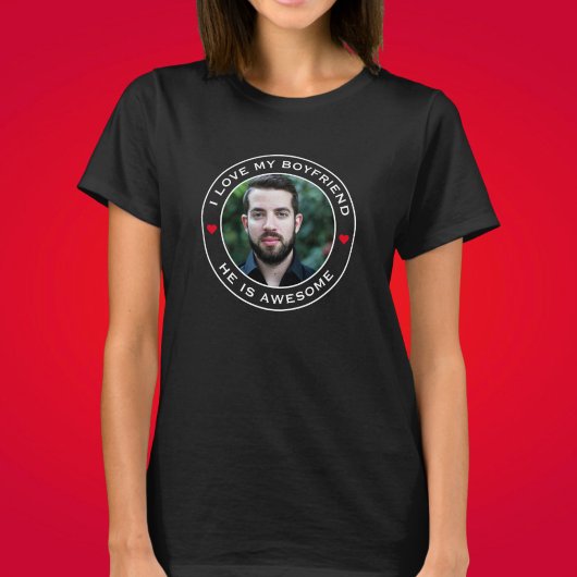 Foto Text Herz I Liebe Mein Phantastischer Freund T-Shirt