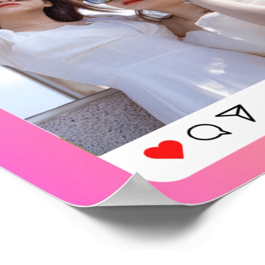 Foto Text Instragram (Matte) Poster (Ecke)