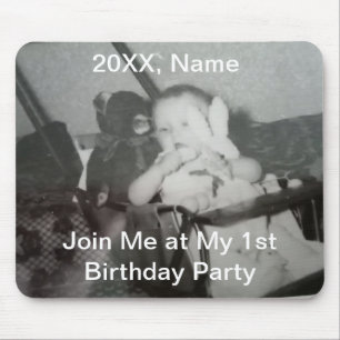 Foto Text Name Jahr, Anpassen, Andenken  Mousepad