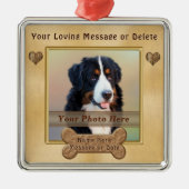 FOTO, TEXT oder Löschen personalisierter Hundeschm Ornament Aus Metall (Vorne)