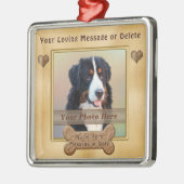 FOTO, TEXT oder Löschen personalisierter Hundeschm Ornament Aus Metall (Links)