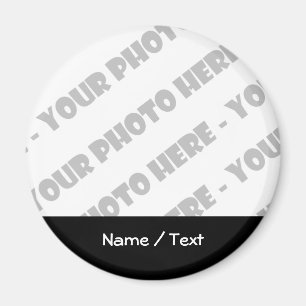 Foto & Text Round Magnet - Erstellen Sie Ihre eige