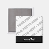 Foto & Text Square Magnet - Erstellen Sie Ihre eig (Vorderseite/Rückseite)