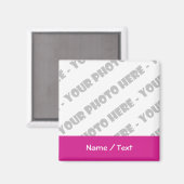 Foto & Text Square Magnet - Erstellen Sie Ihre eig (Vorderseite/Rückseite)