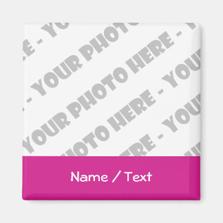 Foto & Text Square Magnet - Erstellen Sie Ihre eig