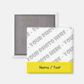 Foto & Text Square Magnet - Erstellen Sie Ihre eig (Vorderseite/Rückseite)