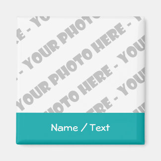 Foto & Text Square Magnet - Erstellen Sie Ihre eig