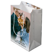 Foto Text Weihnachten Mittlere Geschenktüte (Vorderseite Schrägansicht)