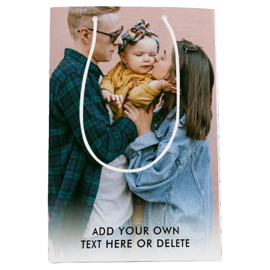 Foto Text Weihnachten Mittlere Geschenktüte (Vorderseite)