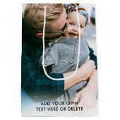 Foto Text Weihnachten Mittlere Geschenktüte (Rückseite)