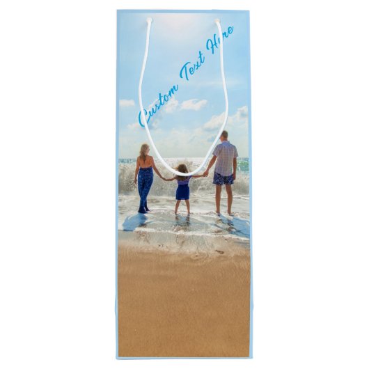 Foto Text Wein Geschenktüte Beutel Ihre Familie Fo (Rückseite)