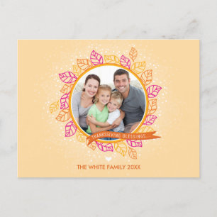 FOTO THANKSGIVING POSTCARD: Winter Folio 1 Feiertagspostkarte