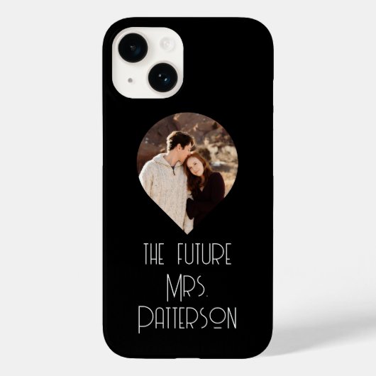 Foto The Future Mrs Modern Bride Script Name Case-Mate iPhone Hülle (Rückseite)