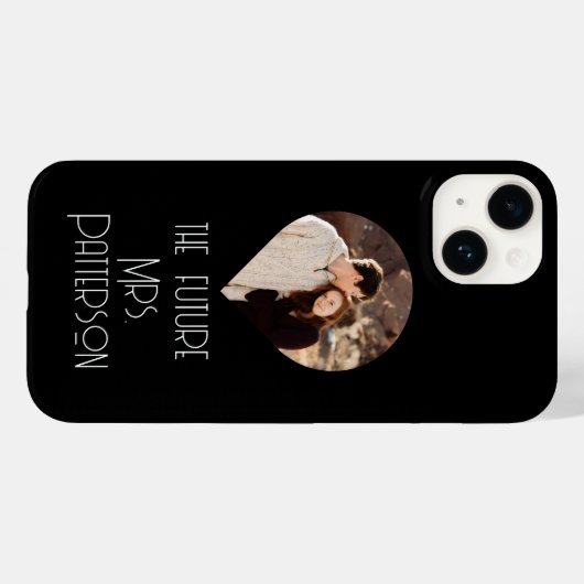 Foto The Future Mrs Modern Bride Script Name Case-Mate iPhone Hülle (Rückseite (Horizontal))