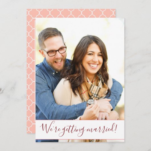 Foto Themed Wedding Einladung (Vorne/Hinten)