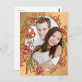 Foto Tiger Lilies Save the Date Postkarte (Vorne/Hinten)