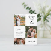Foto Timeline Save the Date Postkarte (Stehend Vorderseite)