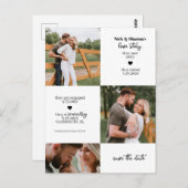 Foto Timeline Save the Date Postkarte (Vorne/Hinten)