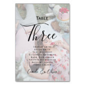 ⭐ FOTO TISCHNUMMER CARD - Modern Overlay Opaque (Vorderseite)