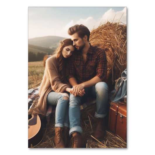 ⭐ FOTO TISCHNUMMER CARD - Schlicht Overlay Opaque (Rückseite)