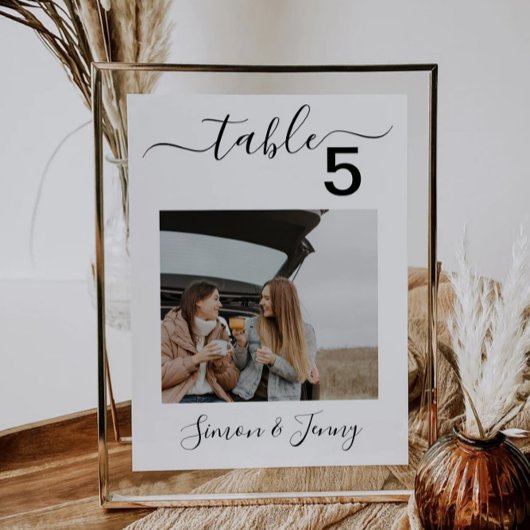 Foto Tischnummern Hochzeitssing 12x18