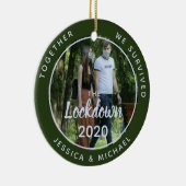 Foto Together Survived Lockdown 2020 Quarantine Keramik Ornament (Rechts)