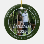 Foto Together Survived Lockdown 2020 Quarantine Keramik Ornament (Hinten)