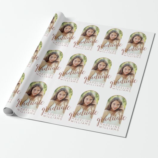 Foto-Torbogen-Abschluss-Skript Geschenkpapier (Ungerollt)